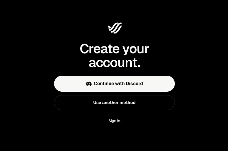 หน้าสมัคร Real พร้อมตัวเลือก Discord และวิธีอื่น