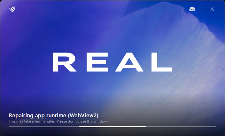 Real repair mode running with runtime repair progress.